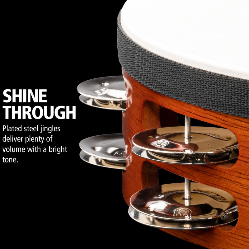 Meinl TAH2AB Headed Tambourine, Antique Brown, Double Row