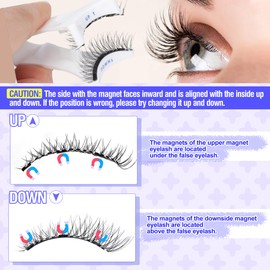 ALICE Magnetic Eyelashes Natural Look Reusable Cat Eye Magnetic Lashes with Applicator Magnetic Eyelashes without Eyeliner Magnetic Lashes Kit No Glue Needed
