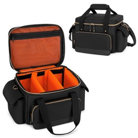 Damero Record Storage Case for 7-Inch Records, Holds Over 80 Records, LP Record Album Storage Carry Bag with Dividers, Only Bag Included for Travel, Collection, Concert Use