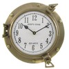 Nagina International Nautical Porthole Clock Solid Antique Brass Ships 9