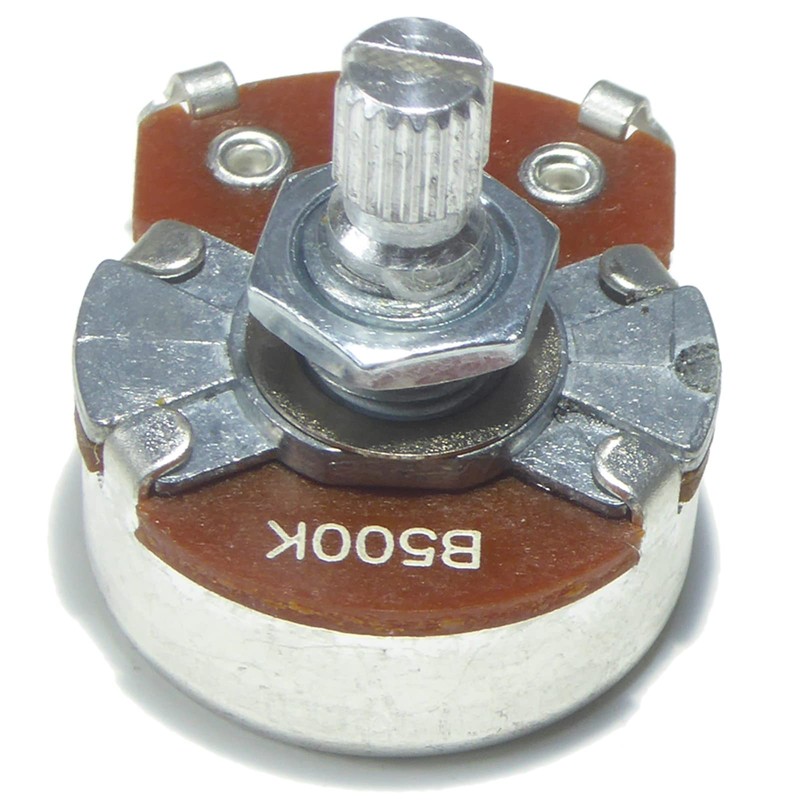 B500K linear guitar potentiometer 24mm diameter 15mm shaft tone volume