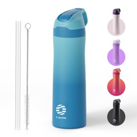 FJbottle Insulated Water Bottle with Straw Lid, 20 oz Double Wall Vacuum Stainless Steel Sports Water Bottle For Women Men, BPA-free, Keep Hot & Cold Water Bottle For School Travel Gym