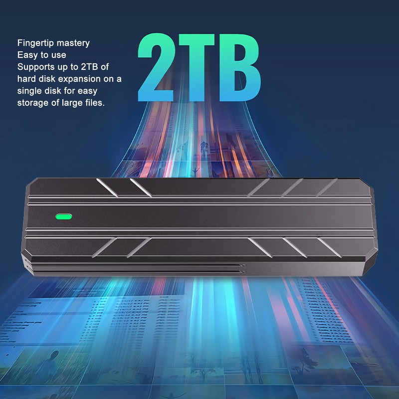 M.2 NVME SSD Enclosure USB 3.1 10Gbps Supports 2TB Plug
