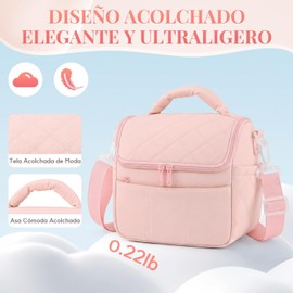 Nasjac Bolsa de Almuerzo Adulto 7L, Lonchera Térmica Portátil para Mujer y Hombre, 5en1 Bolsa Loncheras Gran Capacidad con Cubiertos Incluidos, A Prueba de Fugas para Trabajo, Picnic, Viajes, Escuela