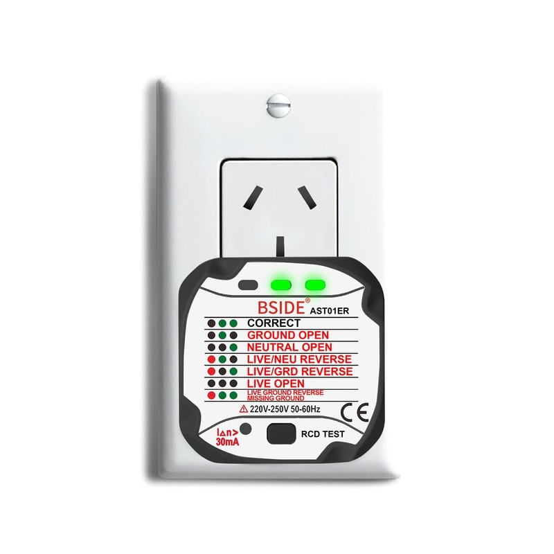 BSIDE AST01ER Socket Tester RCD Outlet Tester Automatic Electric Power