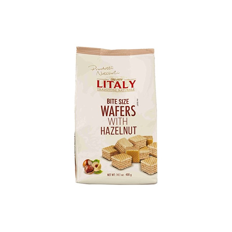 Litaly Bite Size Wafers with Hazelnut, 14.1 Ounce