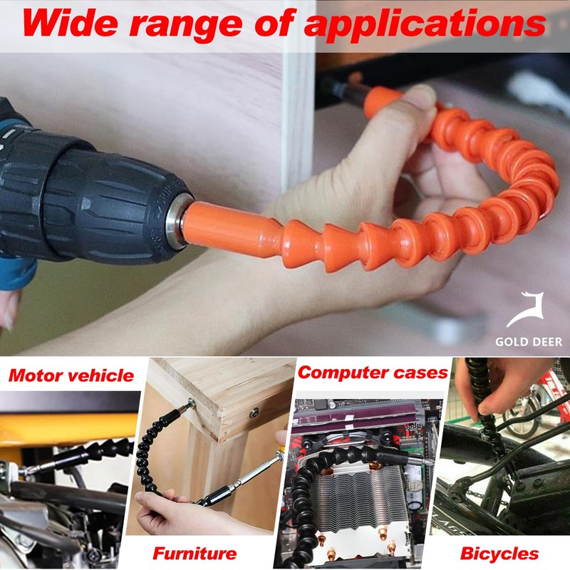 GOLD DEER Flexible Shaft, Impact Compatible, Drill Bit Extension, Drill