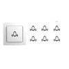 Bell Sticker Set of 6 Stickers Bell Bell Alarm (RP1/2)