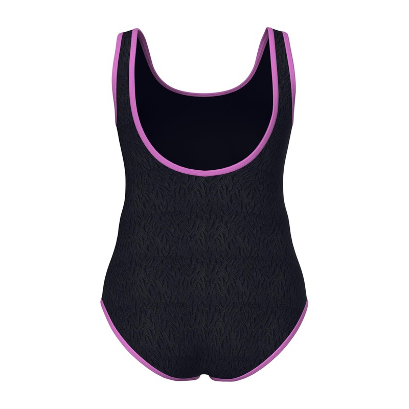 Ulla Popken Costume da Bagno Rotondo da Donna, con bordini