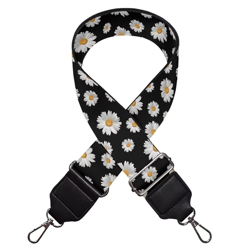 Poceacles Daisy Floral Pattern Purse Strap Replacement Adjustable Bag Strap