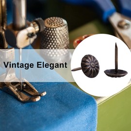 Upholstery Nails, Decorative Nails, Vintage Furniture Nails, Bronze Thumb Tacks, Upholstery Tacks, Antique Decorative Antique Tacks, Drawing Tacks, Armchair, Bed, Decorative Nail Bronze (10 x 14 mm