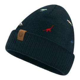 JANGANNSA Knitted Beanie Children's Winter Baby Hat Dinosaur Newborn Winter Hat for Boys Girls 0-8 Years, marine dinosaur