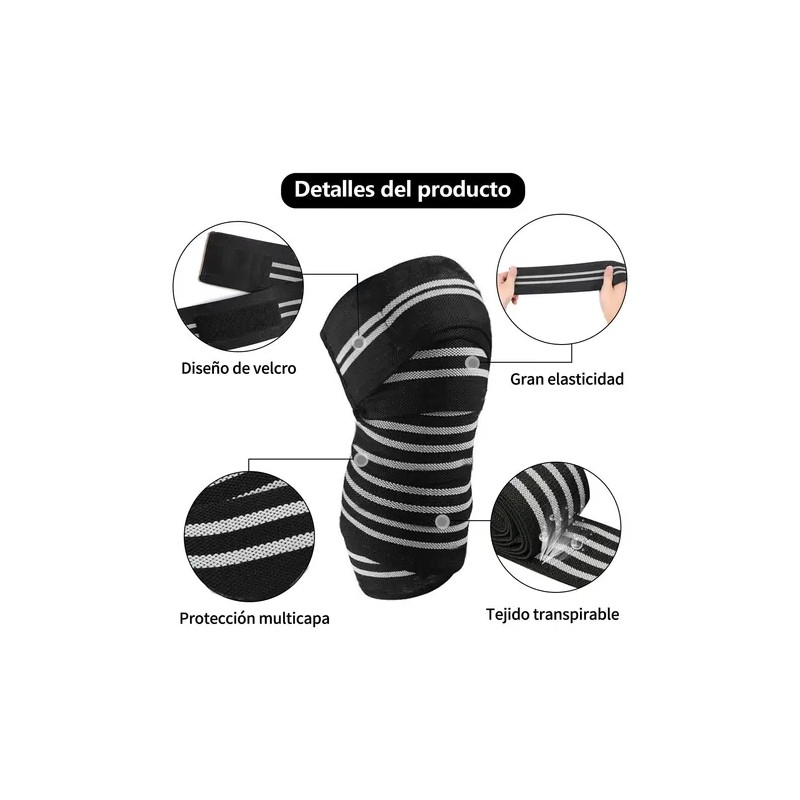 2pcs Rodilla Deportivas Vendas Compresion Gym Knee Wraps