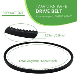 Upgraded 603907 Pump Drive Belt for Hustler Raptor/Raptor Limited/Raptor SD/Raptor SDX High Strength Cord Material Lasting Wear Resistance Heat Oil Abrasion for Smooth Working