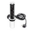 Emuca - Retractable Power Strip with 3 EU Schucko Sockets