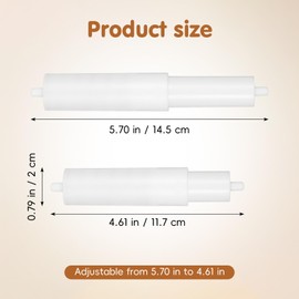 Adorainbow トイレットペーパーローラー 交換用 芯 2本セット プラスチック製 スプリング式 伸縮式紙ローラー シャフト 取替え ホームペーパーローラー トイレ用品 家庭用 店舗用