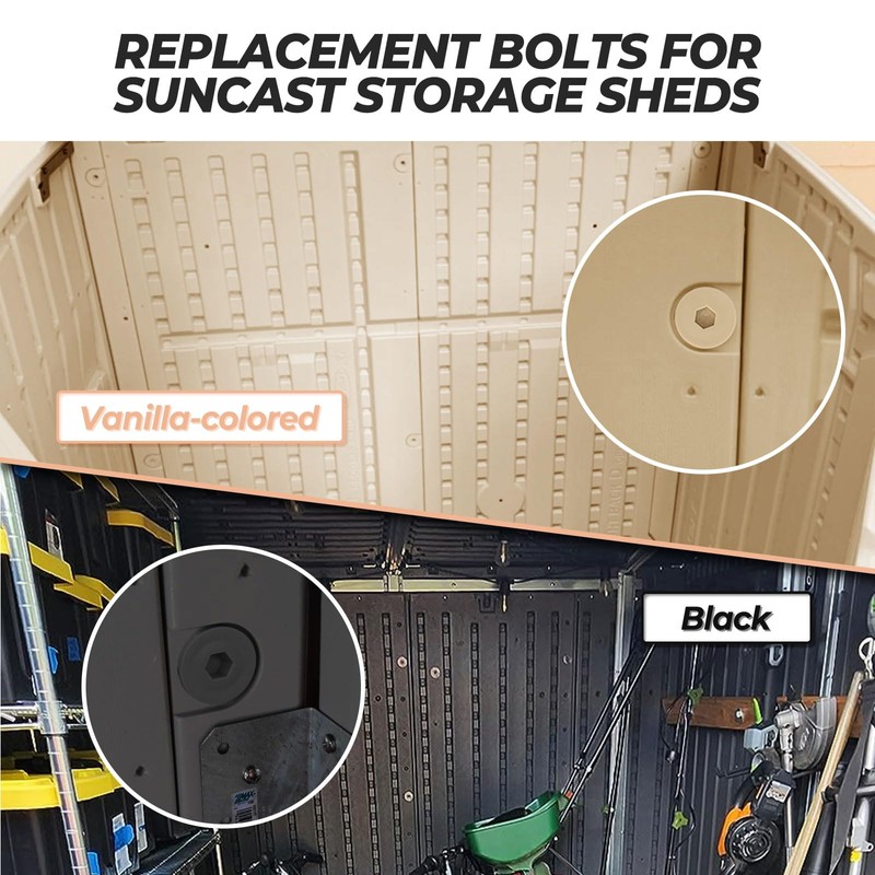 12PCS Storage Sheds Replacement Bolts with Screwdriver,Compatible with Suncast Storage