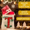 Christmas Initial Canvas Gift Bag for Women & Men -