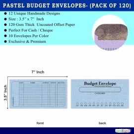 PARTH IMPEX 120 Pack Bulk Budget Envelopes for Cash, Budgeting Tracker Binder...