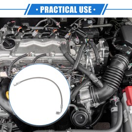 X AUTOHAUX AN3 Car Turbo Oil Feed Line 90° to Straight Hose End, 15" Universal