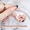 Hebterrka 24 Pieces Almond Shaped Artificial Nails Short Medium Black