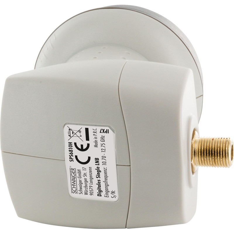 Schwaiger 714371 Digital Premium Quad LNB (Charcoal) for Two Participants