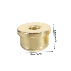 WOONEKY Versatile Lamp Shade Harp Holder Finials 2pcs Brass Lamp Finial Caps Hardware