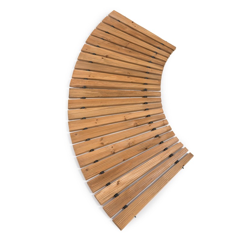 Plow & Hearth Outdoor Wooden Pathway, Natural Waterproof Weatherproof Hardwood
