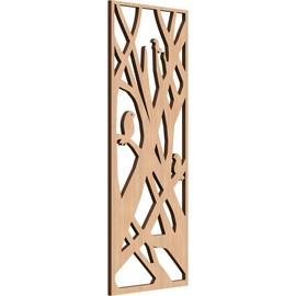 Ekena Millwork WALW12X30X0375DALHI Dalton Decorative Fretwork Wood Wall Panels, 11 3/8"W x 29 3/8"H, Hickory