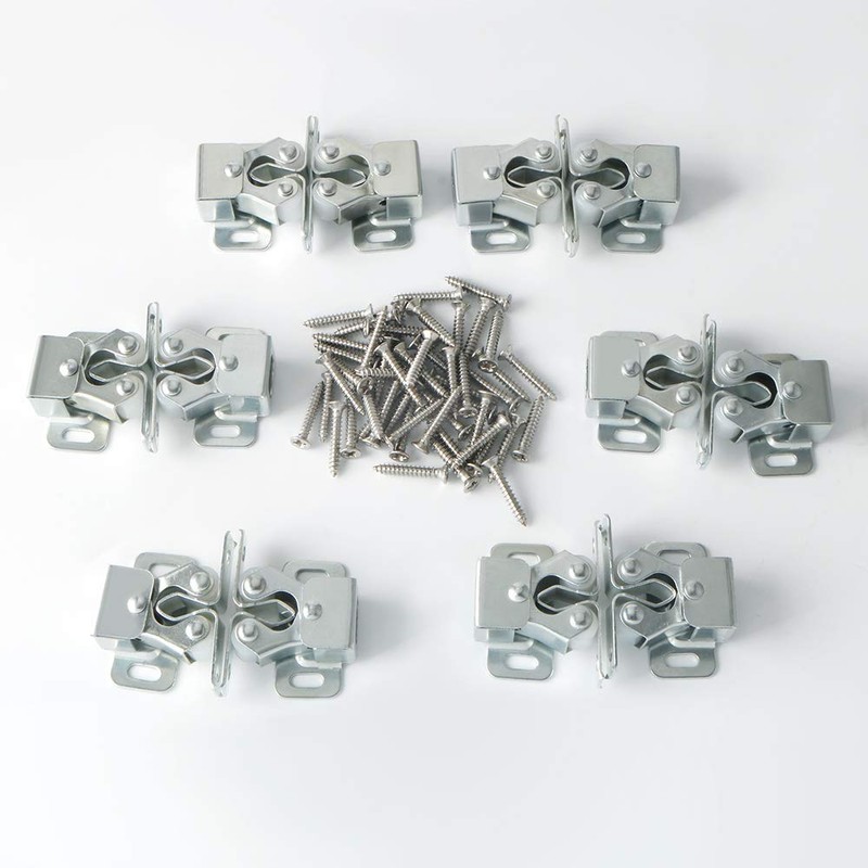 Alise Cabinet Door Latch,Cupboard Closet Doors Catch Closer Double Ball