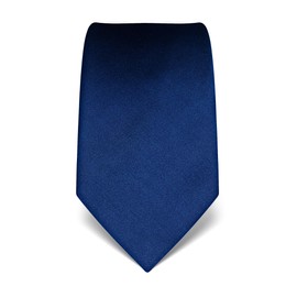 Vincenzo Boretti Men's Tie Pure Silk Plain Elegant Men's Design Shirt with Suit for Business Wedding 8 cm Narrow / Wide, darkblue