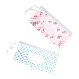 Rumyve2pcs Wipes Dispenser,Reusable Travel Wet Wipe Bag,EVA Portable Travel Wipes Bag Wipes Box,Containers for Wipes On the Road,Home,Office