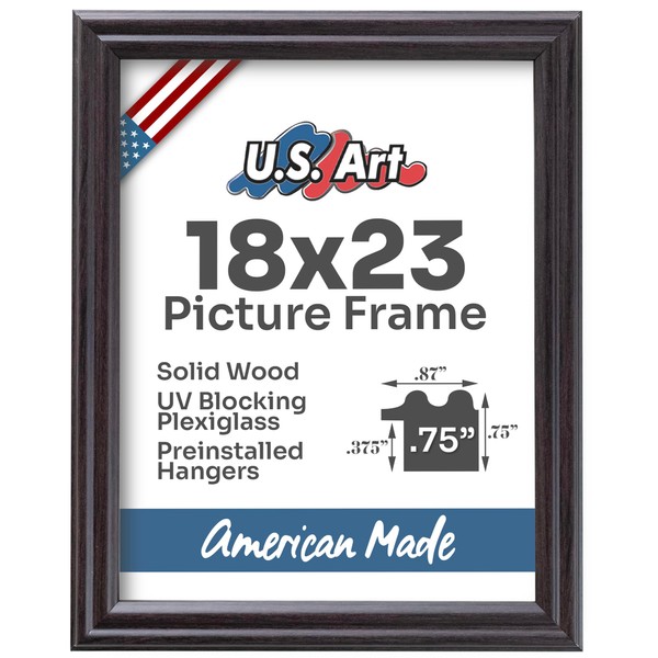US Art 18x23 Coffee Brown 0.75 in Wooden Photo Picture