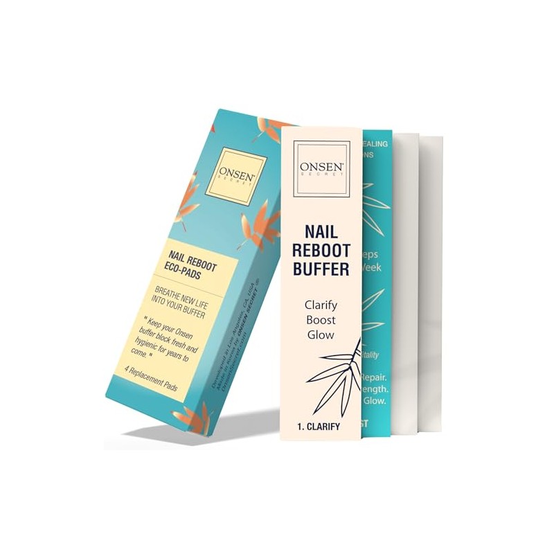 Onsen Secret pad Ultimate Shine Nail Buffing - 3 Way