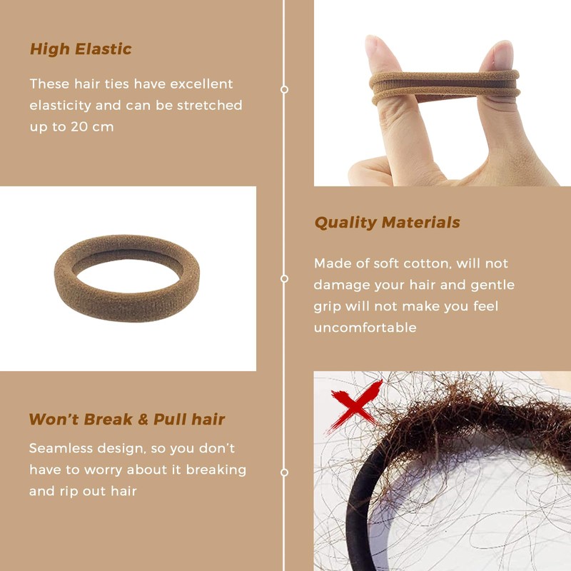 Yovell Hair Bobbles for Women Girls, 40 PCS Elastic Hair