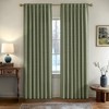 MIULEE Decorative Back Tab Linen Curtains with Geometric Pattern for