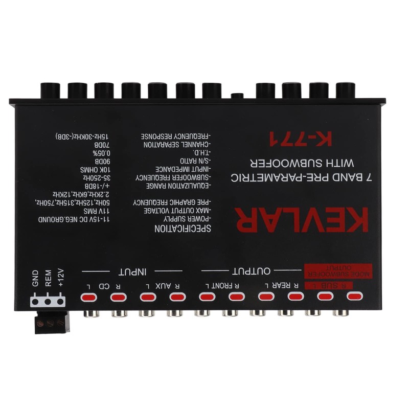 Fydun Car Audio Graphics Equalizer Universal Parametric Car Equalizer Low