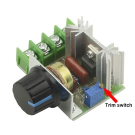 Gebildet 3pcs AC 110V-220V 2000W SCR High Power Electronic Voltage Regulator Module Adjustable Motor Speed Controller Regulation 25A Ultra Small LED dimmer with Speed Control Knob