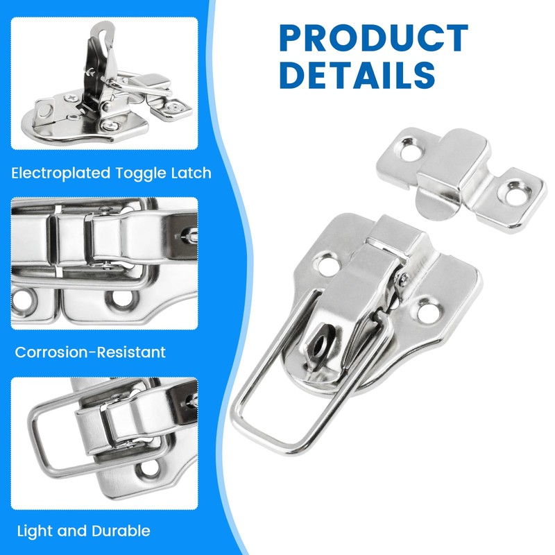 SDTC Tech 2-Pack Retro Silver Style Box Toggle Latch Antique