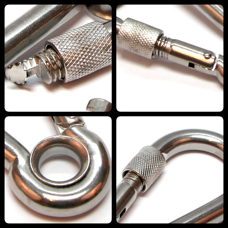 PRIOstahl Carabiner Hook with Safety Nut and Thimble - 7