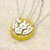 3pcs Stainless Steel Mother Daughter Pendant Necklace - Mom Big