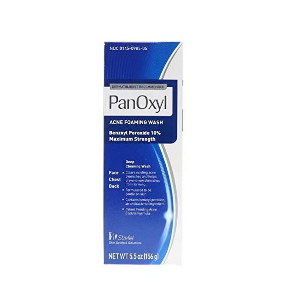 PanOxyl Foaming Acne Wash Maximum Strength 5.5 oz (Pack of 2)