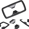 Rear Water Cup Holder Panel Frame Trim Carbon Fiber Style