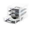 Compactor Bijoux Jewellery Organiser with 3 Drawers, Transparent, POLYSTYRENE, Small