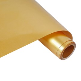 RENLITONG HTV - Vinilo de transferencia de calor metálico elástico de poliuretano dorado brillante, 12 pulgadas x 7 pies, rollo de bricolaje para ropa de playera, vinilo para planchar, para todas las