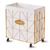 Mxfurhawa Laundry Hamper, Collapsible Laundry Basket Large Capacity 110L Metal