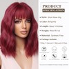 Esmee Short Wave Red Bob Wigs With Fringe Shoulder Length