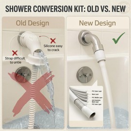 Geokin:Dog Shower Attachment for Bathtub Faucet - Leak-Proof Pet Washing Hose Attachment with Sprayer, 6.5FT Portable Shower Hose, Dog Bath Hose for Dog Grooming Cat Bathing