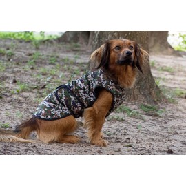LUCOLOVE Dog Cooling Vest, Lightweight 2-Layer Camo Army Print Pet Cooler Jacket for All Small to Very Large Dogs. UV Protection Cooling Shirt for Beach, Hiking, Walking (Green, Large)