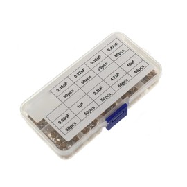 LeHang 500pcs 10 Values 50V 0.1uF-10uF Yellow Multilayer Monolithic Ceramic Capacitor Assortment Kit